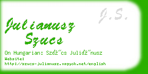 julianusz szucs business card